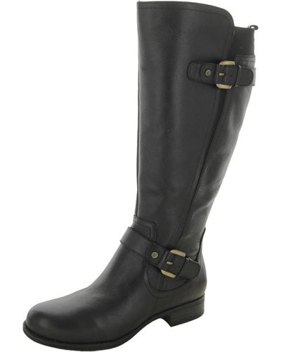 Naturalizer Jean Leather Casual Knee-high Boots - Black