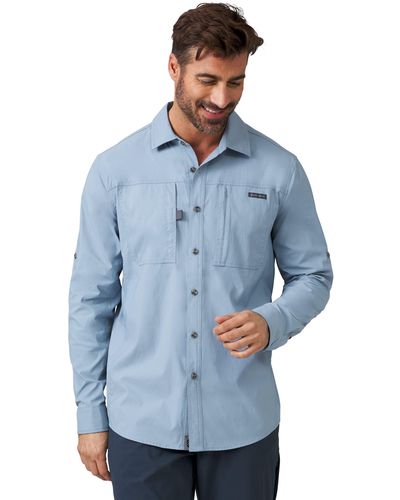 Free Country Acadia Long Sleeve Shirt - Blue