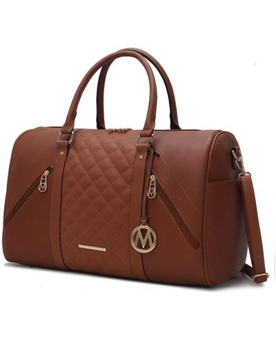 MKF Collection by Mia K Allegra Vegan Leather Duffle - Brown