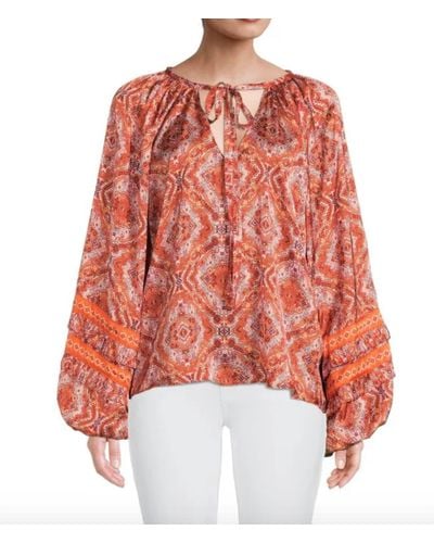 Ramy Brook Printed Daily Top - Red
