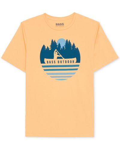 BASS OUTDOOR Logo Crewneck Graphic T-shirt - Blue