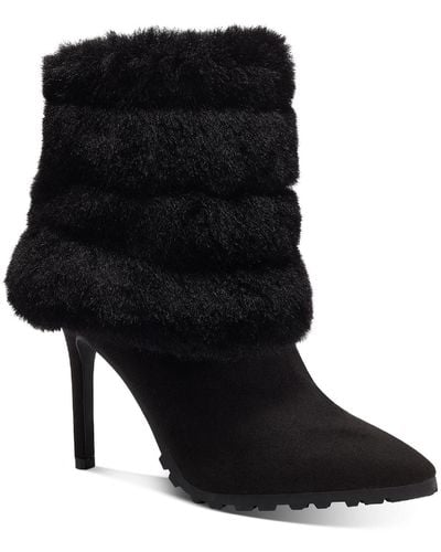 Thalia Sodi Rylie Padded Insole Pointed Toe Ankle Boots - Black