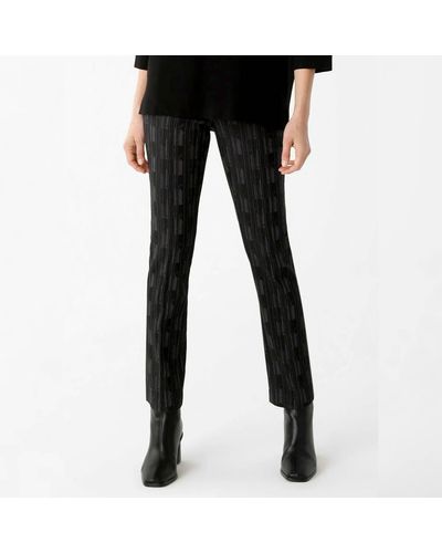 Lisette Truro Stripe Pant 31" Slim Pant W/piping - Black