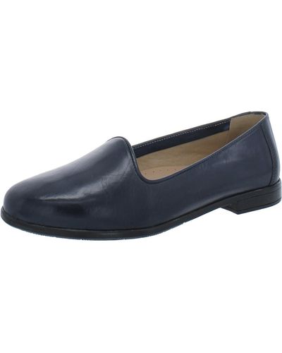 Trotters Liz Lux Leather Slip On Loafers - Blue