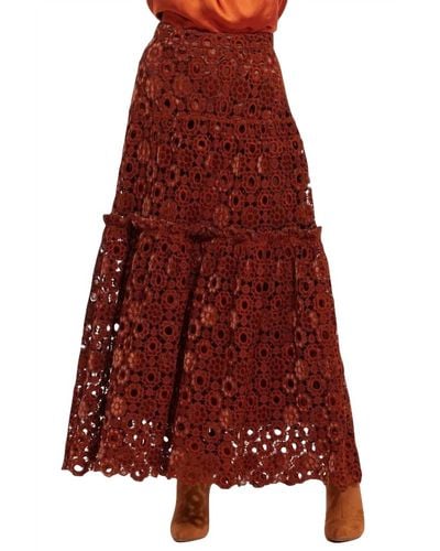 Eva Franco Melville Skirt - Red