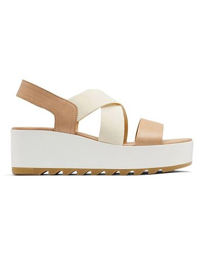 Sorel Cameron Flatform Sling Sandal - White