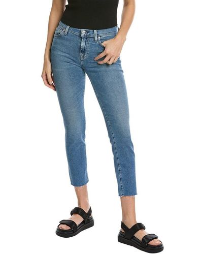 7 For All Mankind Roxanne Powder Blue Ankle Jean