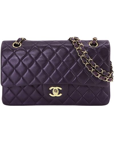 Chanel Timeless Leather Shoulder Bag (pre-owned) - Purple