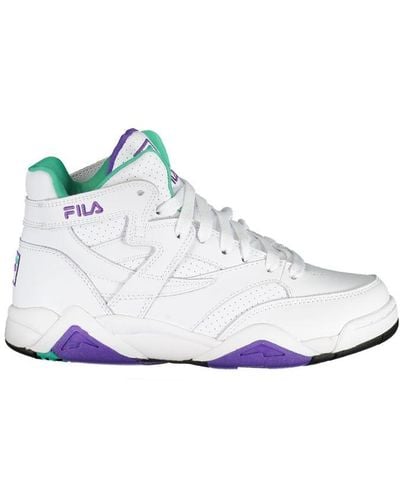 Fila Chic Laced Sports Sneakers With Contrast Accents - White