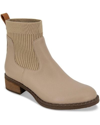 Gentle Souls Best Chelsea Leather Embossed Ankle Boots - Natural