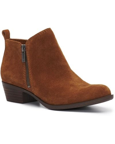 Lucky Brand Basel Booties Ankle Boots - Brown