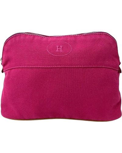 Hermès Bolide Canvas Clutch Bag (pre-owned) - Pink