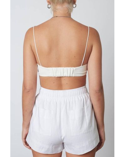 Nia Barely There Bralette Top - White