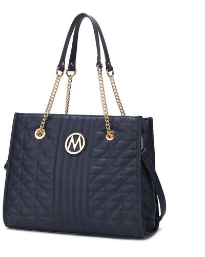 MKF Collection by Mia K Makenna Vegan Leather 's Shoulder Handbag - Blue