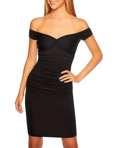 Susana Monaco Twist Front Short Mini Dress - Black