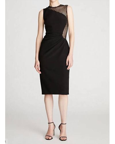 Halston Kenda Crepe Sequin Dress - Black