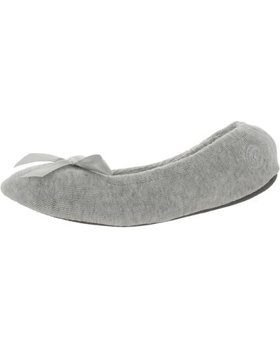 Isotoner Knit Slip-on Ballet Slippers - Gray