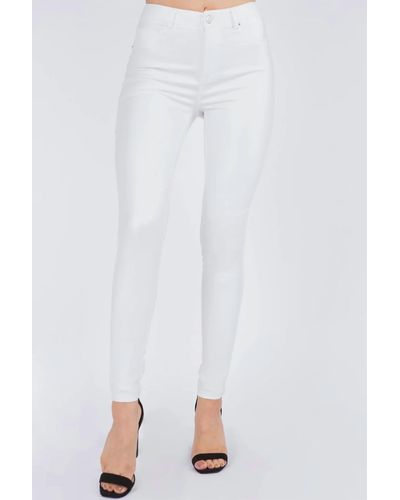 Bianco Cheri Coated Skinny Jeans - White