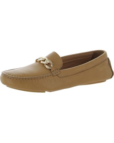 Johnston & Murphy Leather Driving Loafers - Natural