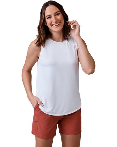 Free Country Microtech Chill Long Tank Top - White