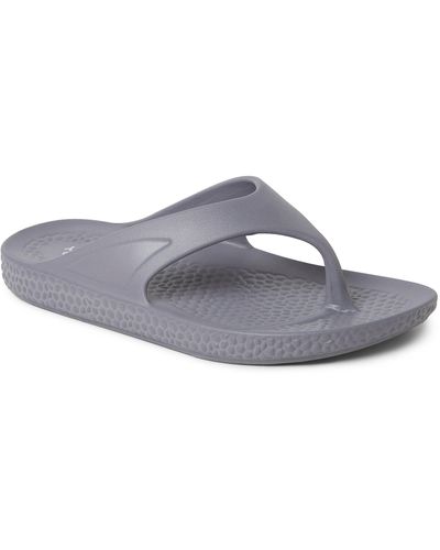 Dearfoams Ecocozy Sustainable Comfort Thong - Gray