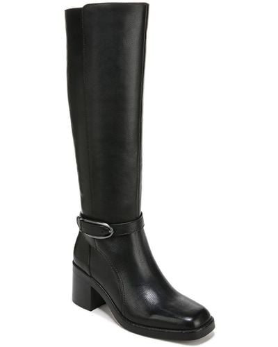 Naturalizer Elliot Leather Square Toe Knee-high Boots - Black