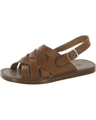 RE/DONE 90s Fisherman Leather Slip On Fisherman Sandals - Brown