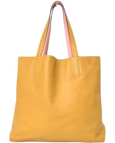 Hermès Double Sens Lace Tote Bag (pre-owned) - Yellow