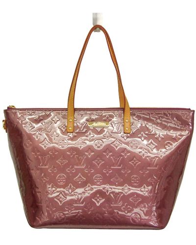 Louis Vuitton Bellevue Patent Leather Tote Bag (pre-owned) - Red