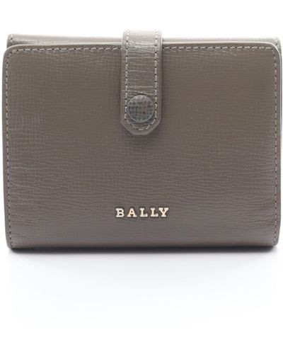 Bally Bi-fold Wallet Leather Beige - Gray