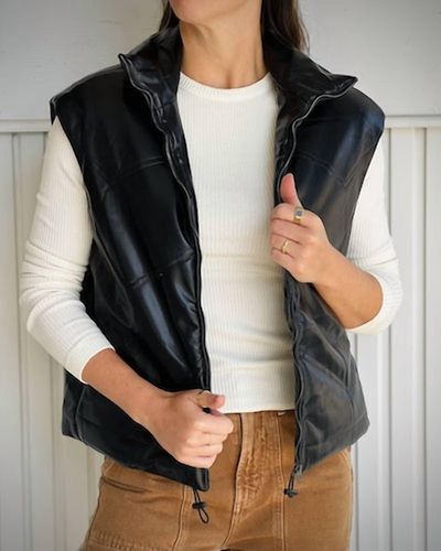 Bishop + Young Madison Quilted Vest - Black