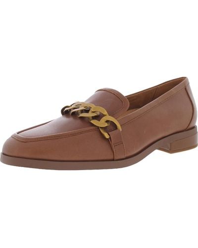 Vionic Mizelle Leather Slip On Loafers - Brown