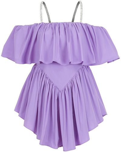 Nocturne Flowy Mini Dress - Purple