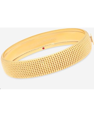 Roberto Coin Opera 18k Yellow Medium Hinged Bangle Bracelet 7772844ayba0 - Metallic
