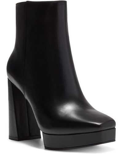 Jessica Simpson Kaiyah Leather Ankle Mid-calf Boots - Black