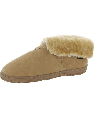 Old Friend Sheepskin Shearling Bootie Slippers - Natural