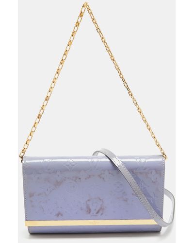 Louis Vuitton Lilac Monogram Vernis Ana Clutch Bag - Purple