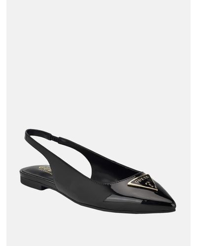 Guess Factory Ezras Pointed Sling Flats - Black