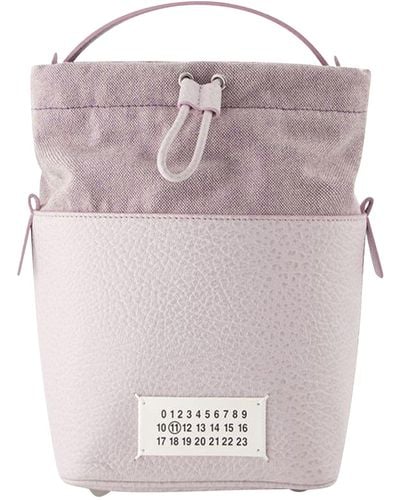 Maison Margiela 5ac Small Bucket Hobo Bag - - Leather - Pink