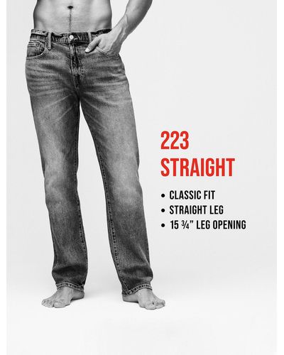 Lucky Brand 223 Straight Sateen Stretch Jean - Gray