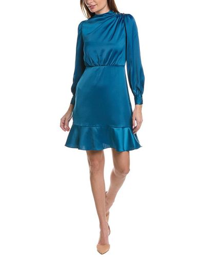Maggy London Satin Mini Dress - Blue