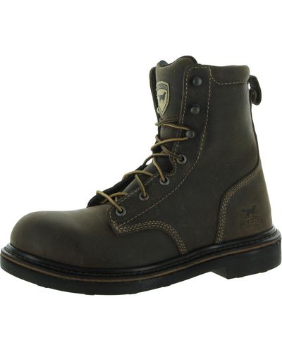 Irish Setter Farmington 8" Faux Leather Soft Toe Work & Safety Boot - Black
