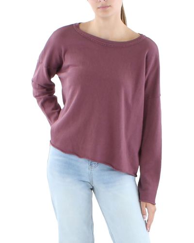 Eileen Fisher Organic Cotton Cozy Sweatshirt - Purple