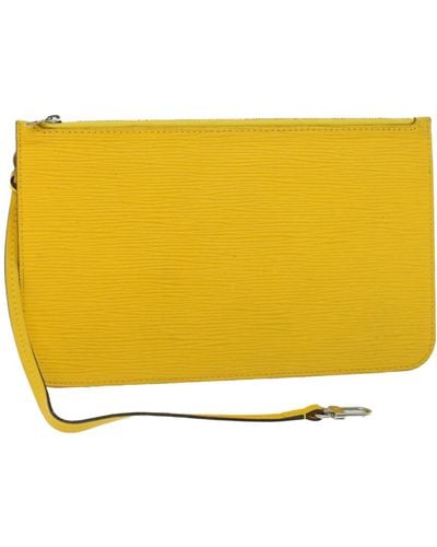 Louis Vuitton Pochette Neverfull Leather Clutch Bag (pre-owned) - Yellow