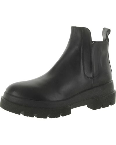 La Canadienne Kash Leather Pull On Chelsea Boots - Black
