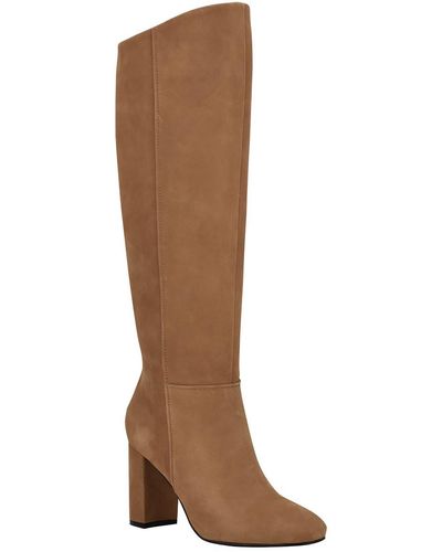Calvin Klein Almay Leather Tall Knee-high Boots - Brown