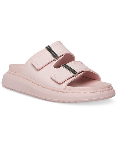 Madden Girl Kingsley Strappy Slip On Slide Sandals - Pink