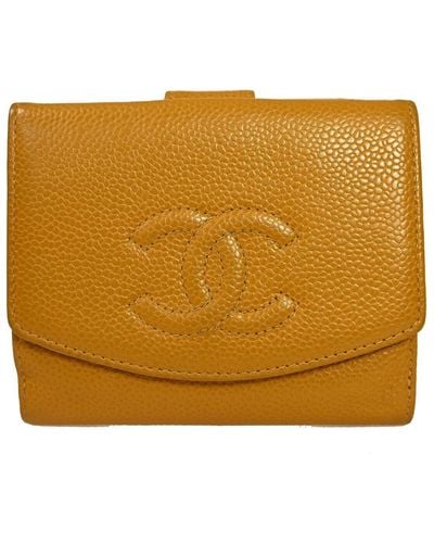 Chanel Coco Mark Leather Wallet (pre-owned) - Metallic