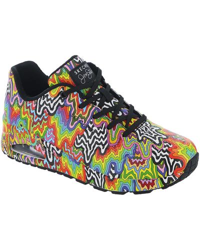 Skechers Infinite Drip Leather Life Style Casual And Fashion Sneakers - Multicolor