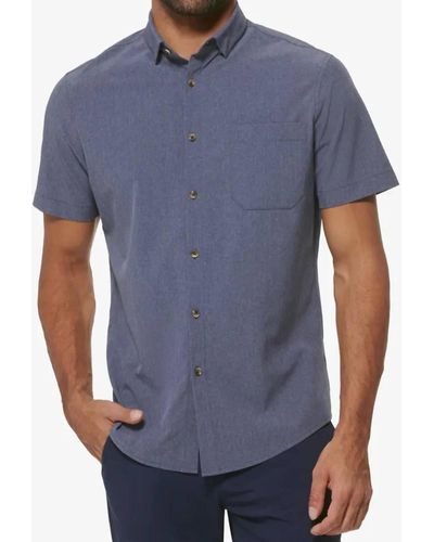 Mizzen+Main Leeward Short Sleeve Shirt - Blue